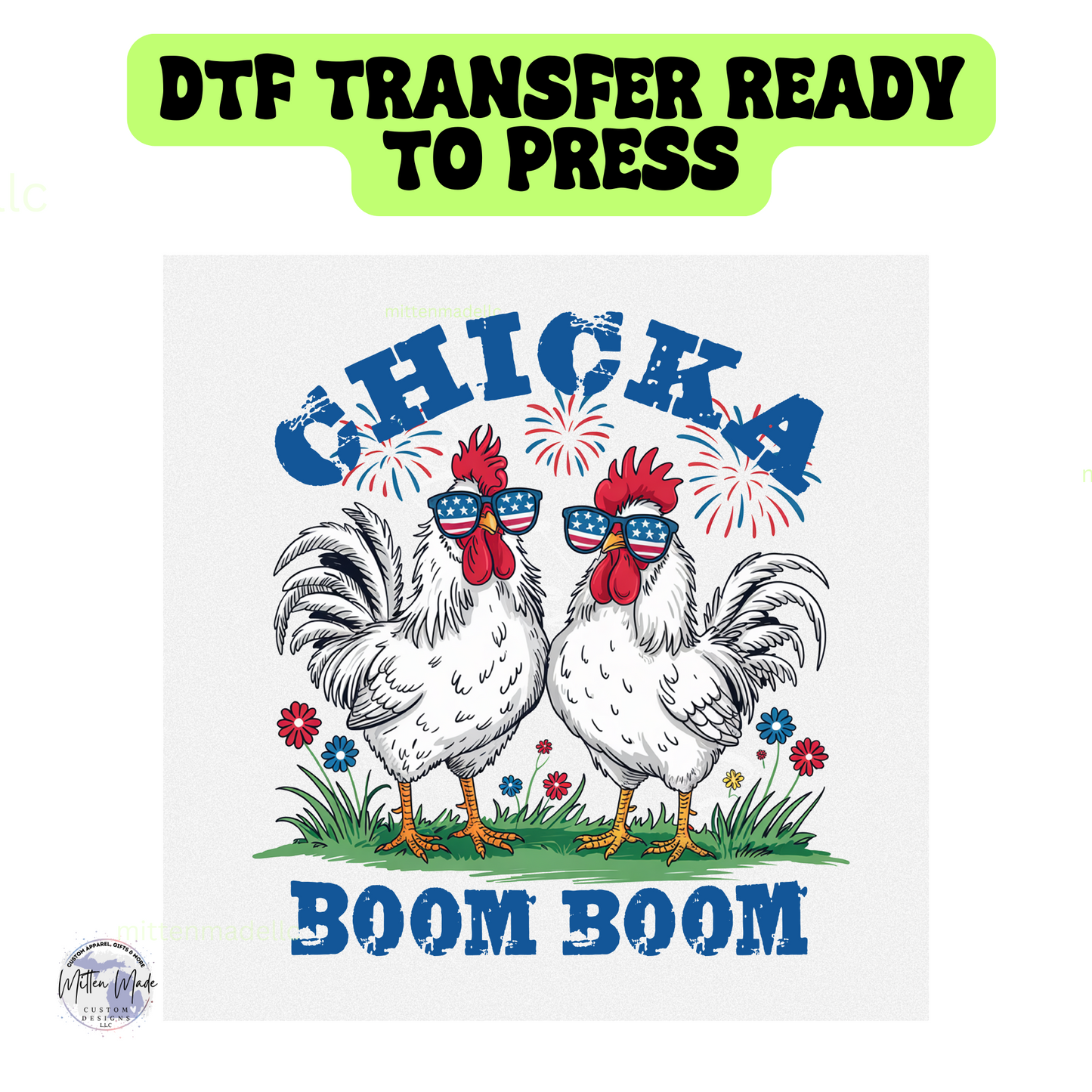 Chicka Boom Boom DTF Transfer