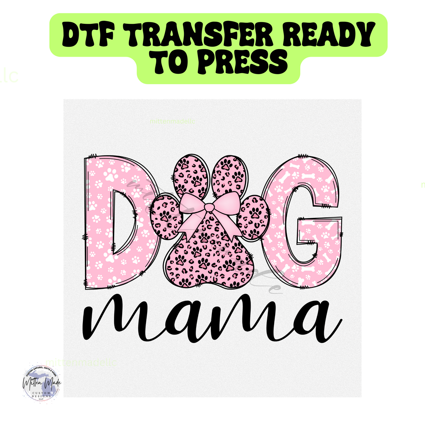 Dog Mama Coquette DTF Transfer