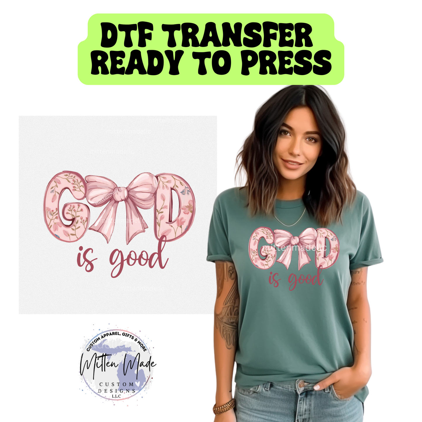 God Is Good DTF Transfer