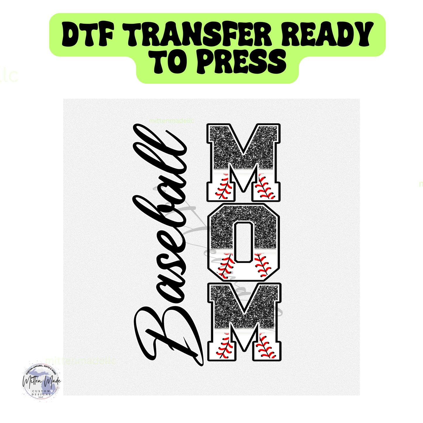 Baseball Mom DTF Transfer