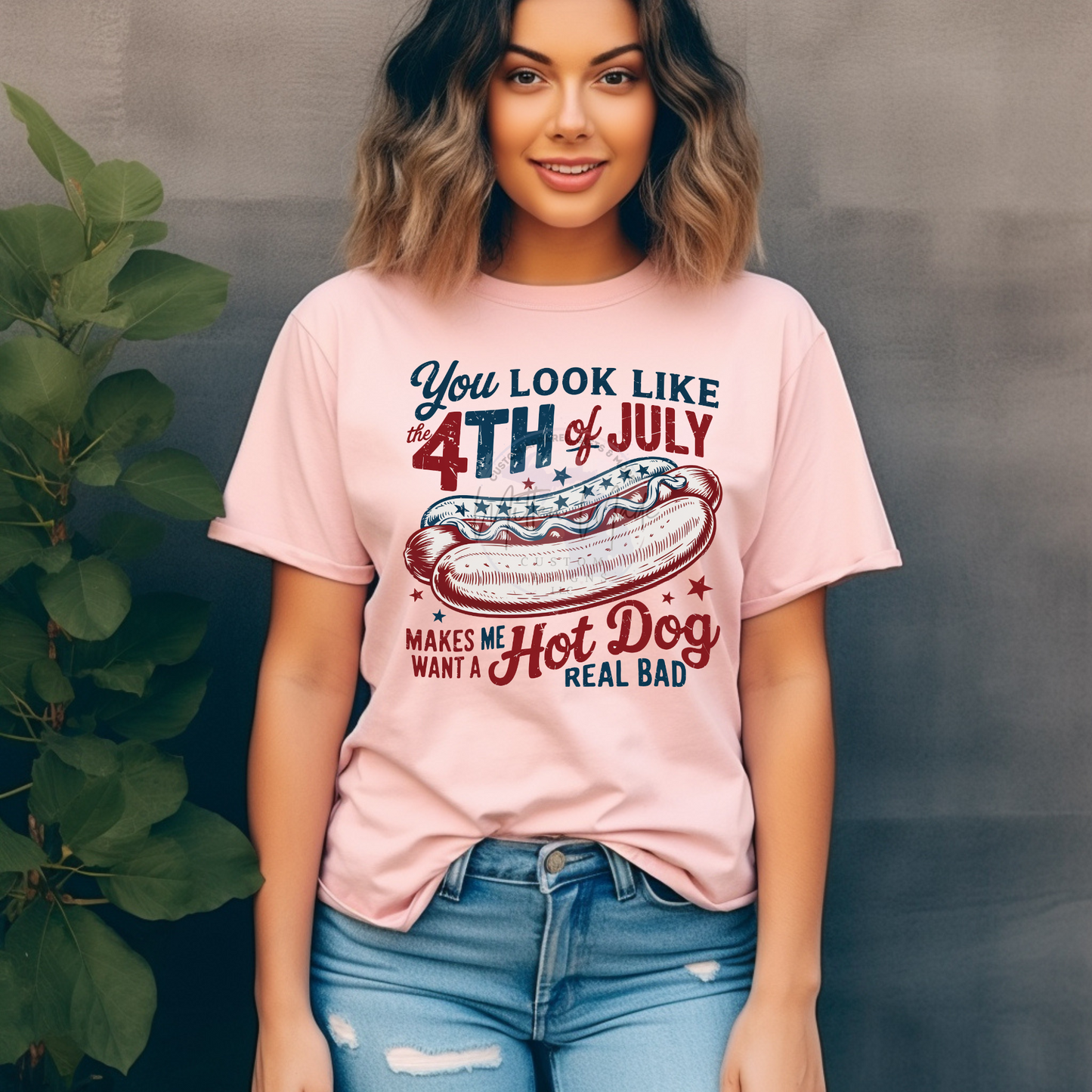 You look Like the Fourth Of July makes Me Want A Hotdog Real bad DTF Transfer