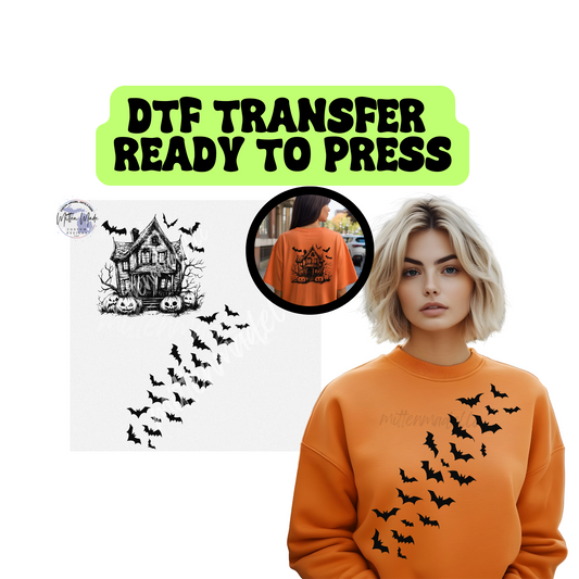 Haunted House halloween DTF Transfer