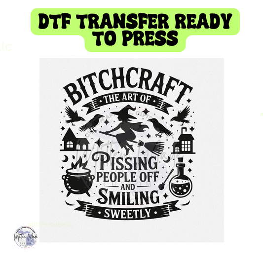 Bitchcraft Halloween DTF Transfer