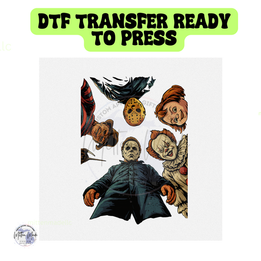 Halloween Characters DTF Transfer