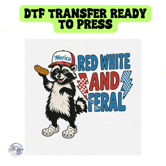 Red White And Farel DTF Transfer