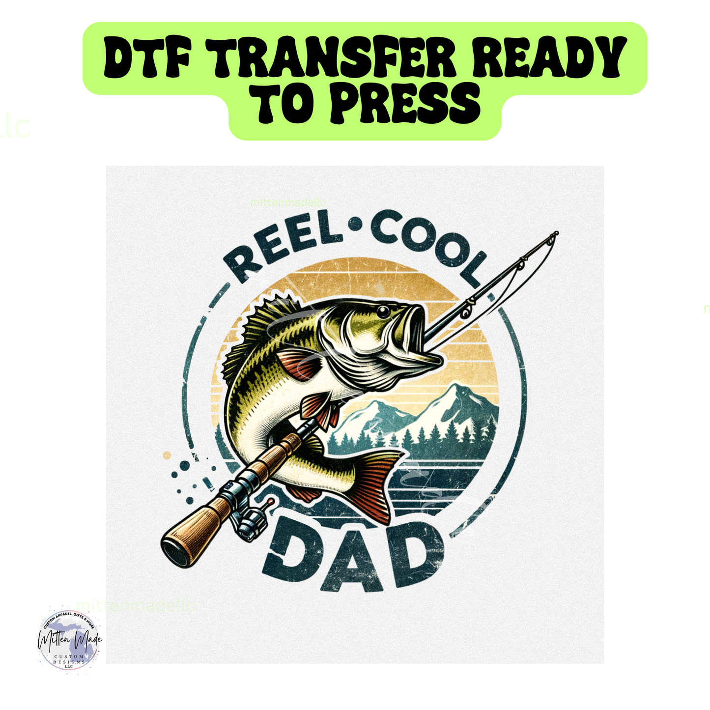 Reel Cool Dad DTF Transfer