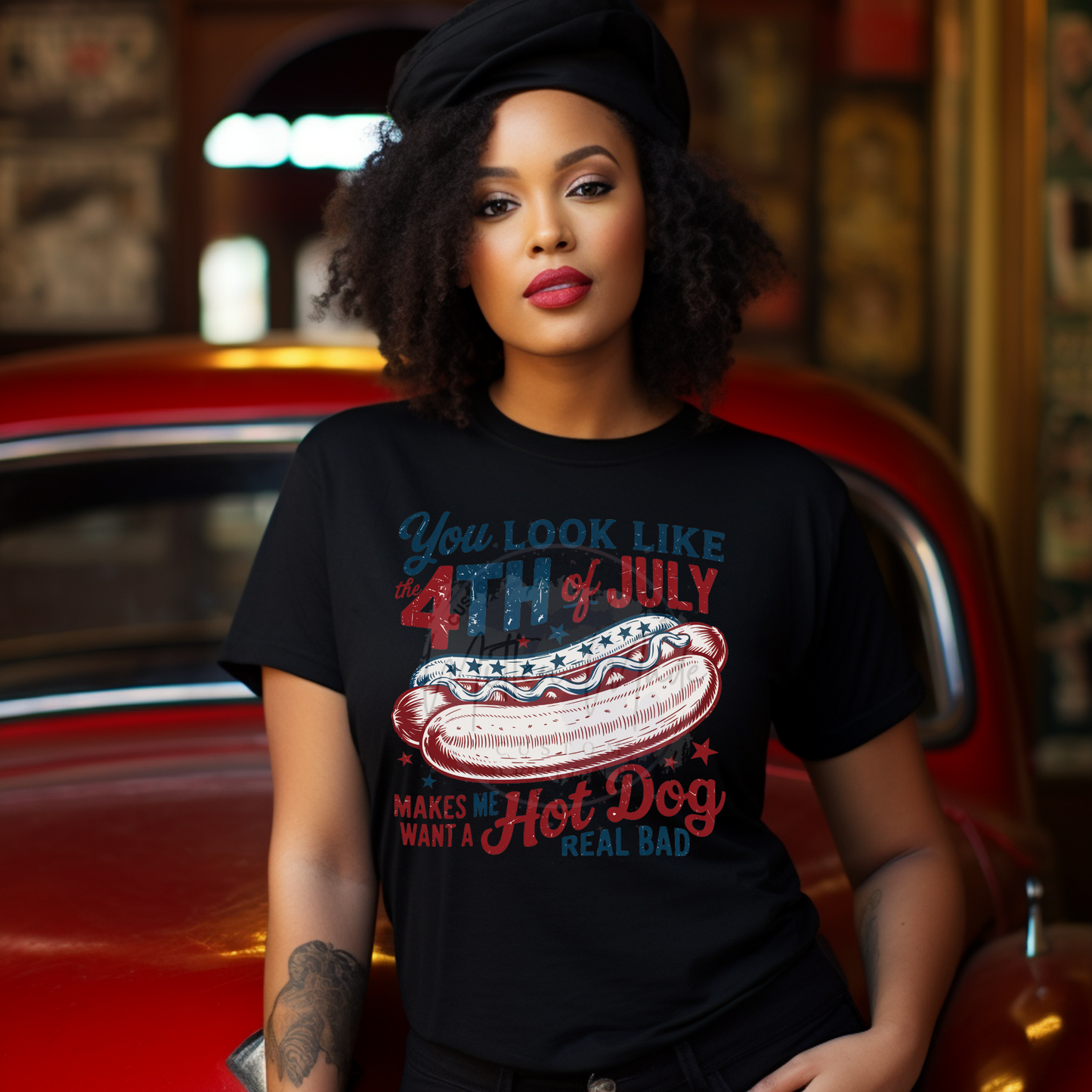 You look Like the Fourth Of July makes Me Want A Hotdog Real bad DTF Transfer