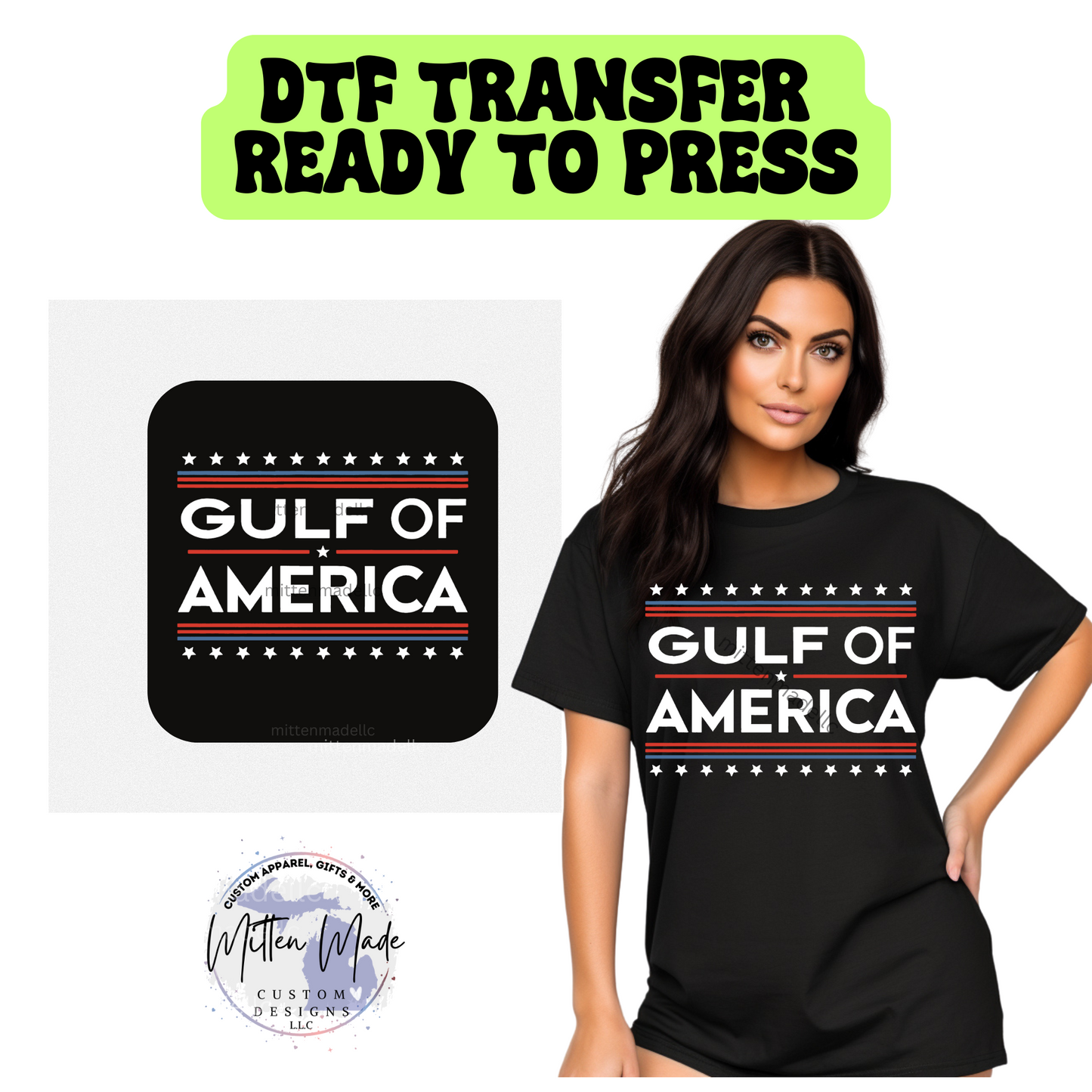 Gulf Of America (2) DTF Transfer