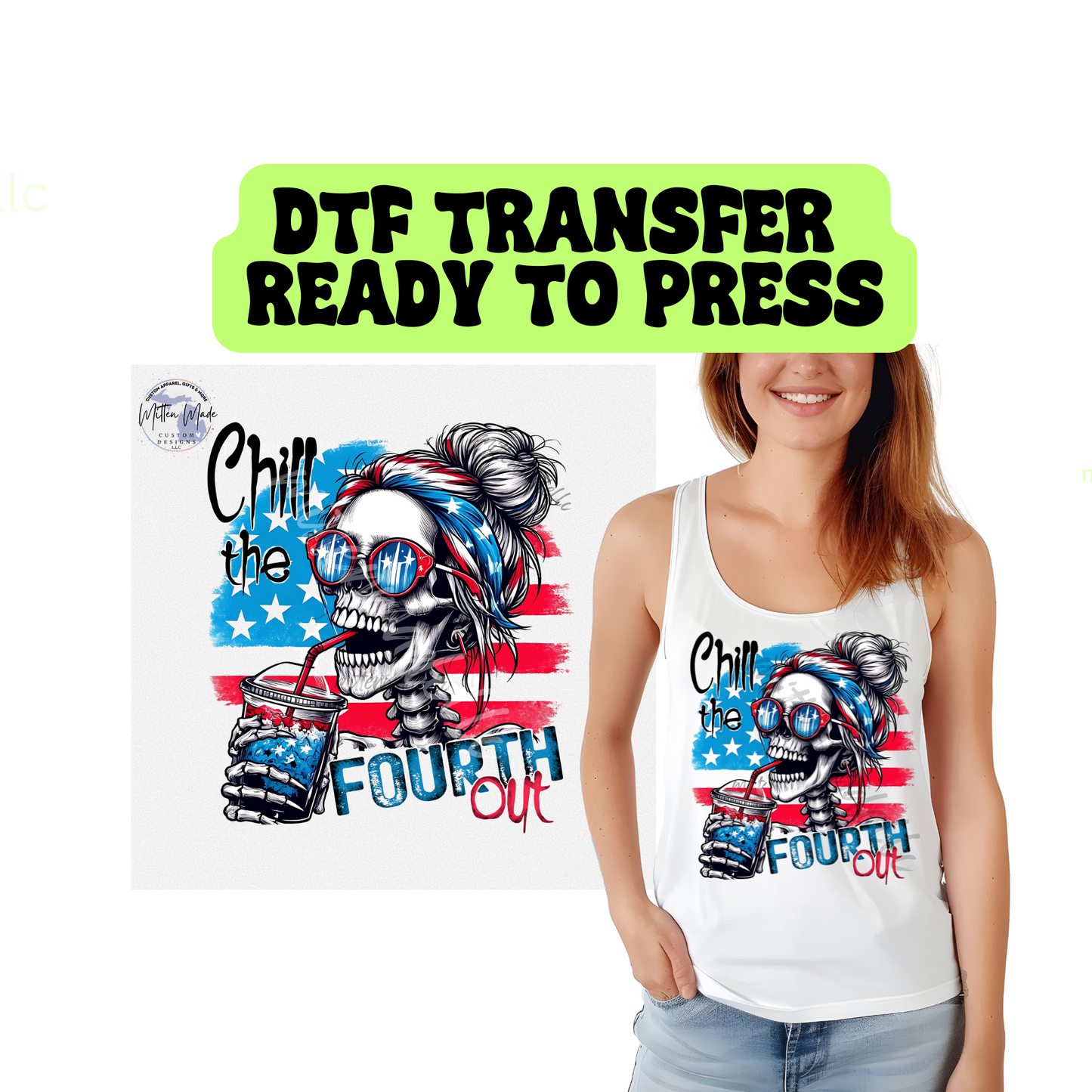 Chill the Forth out Skelton DTF Transfer