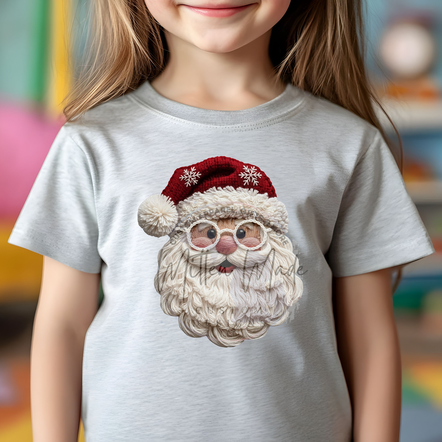 Crochet Christmas Santa Ready To Press DTF Transfer
