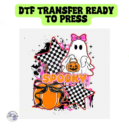 Retro Spooky Ghost DTF Transfer