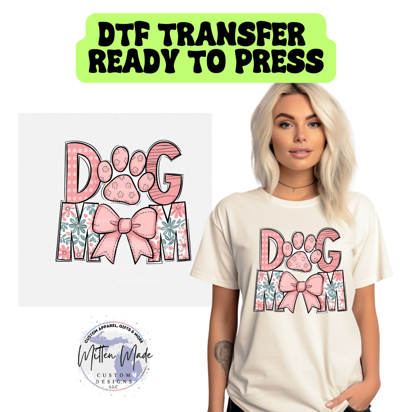 Dog Mom DTF Transfer