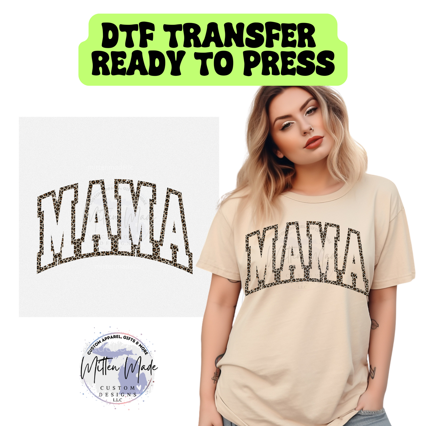 Mama Leopard DTF Transfer
