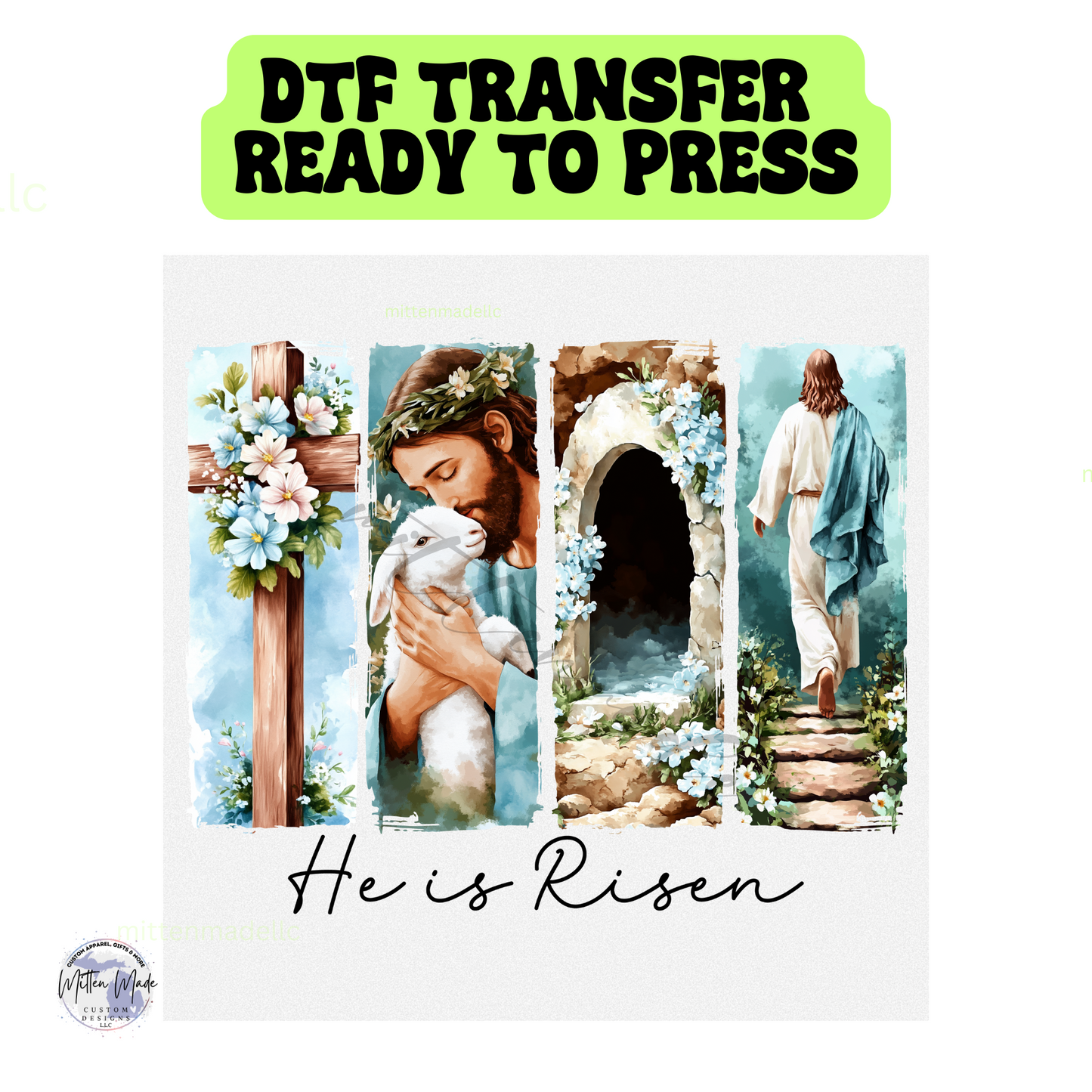 He Is Risen DTF Transfer