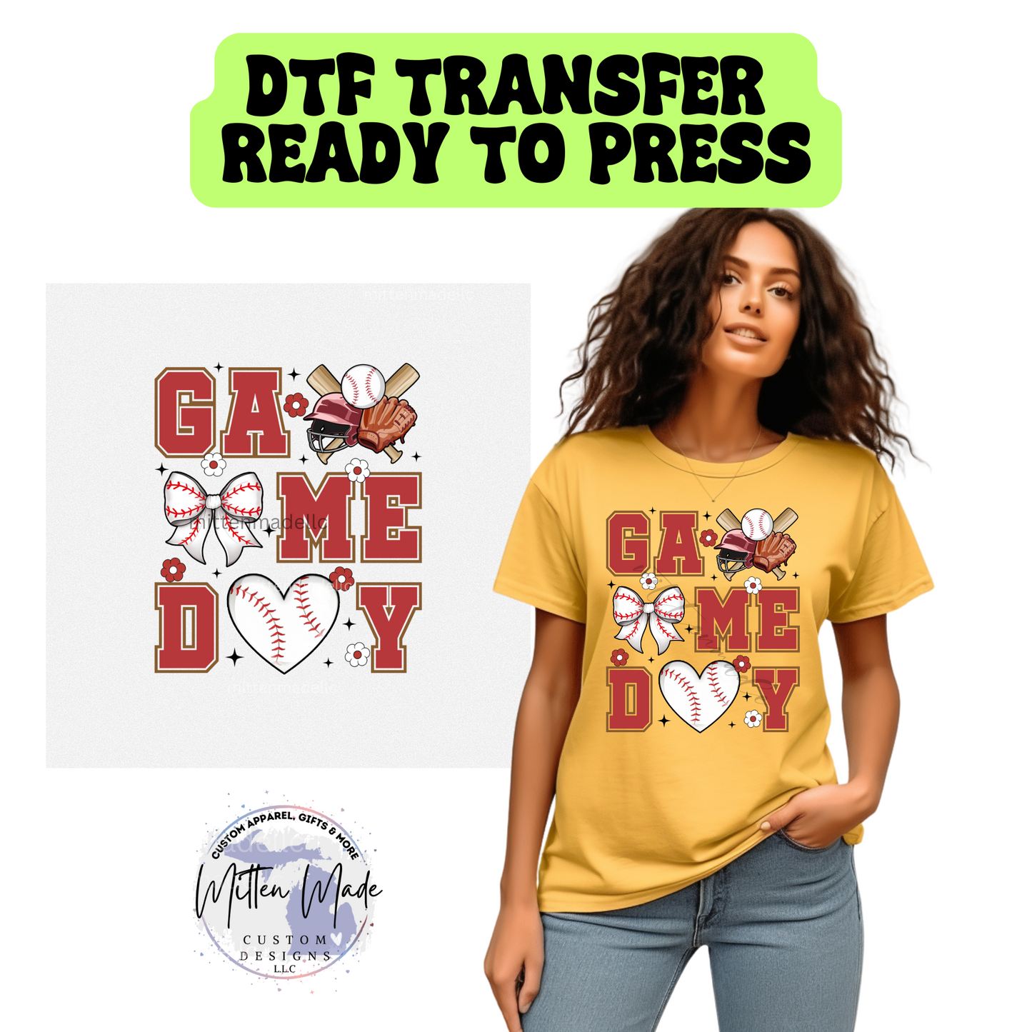 Baseball Game Day DTF Transfer