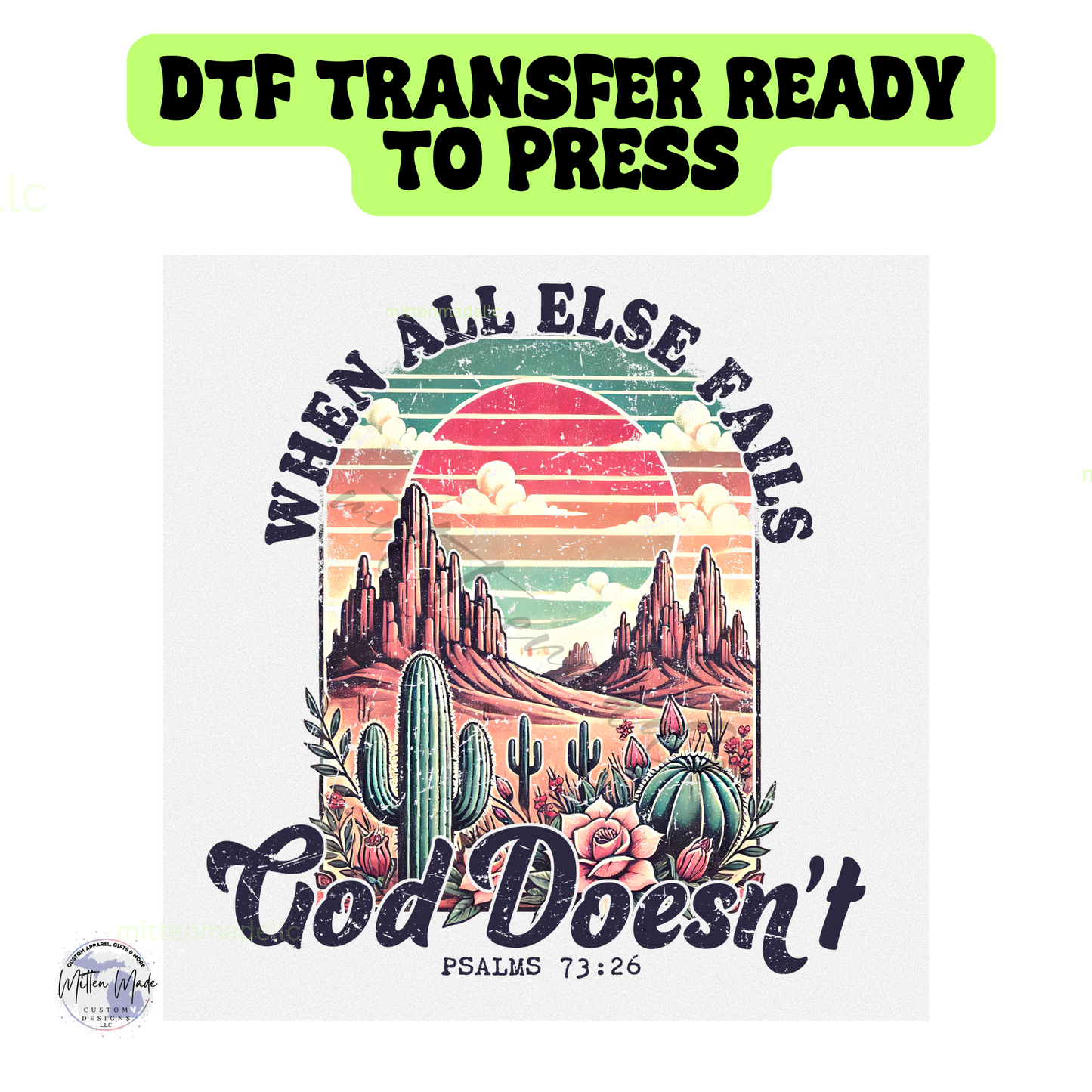 When All Else Falls God Doesn't DTF Transfer