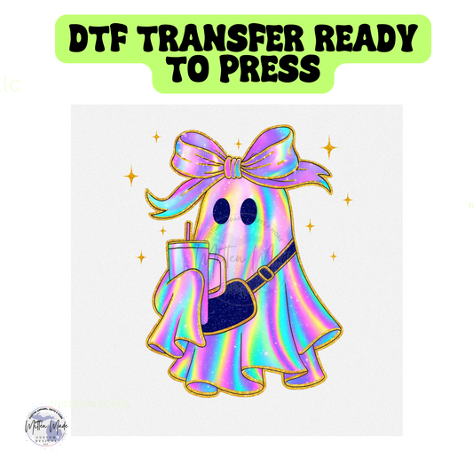 Boo-Jee Iridescent Ghost DTF Transfer