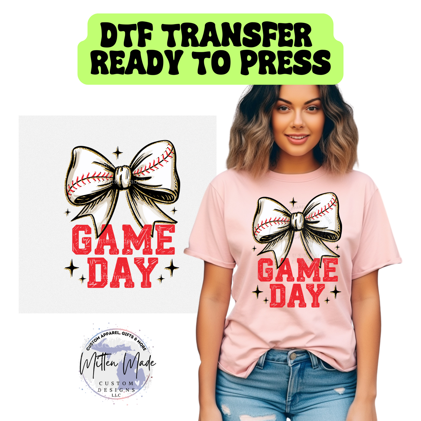 Baseball Game Day DTF Transfer