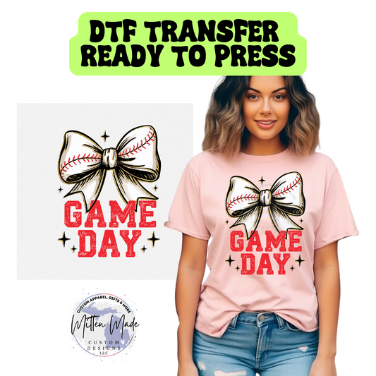 Baseball Game Day DTF Transfer