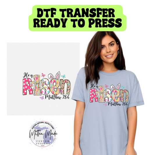 He Is Risen DTF Transfer