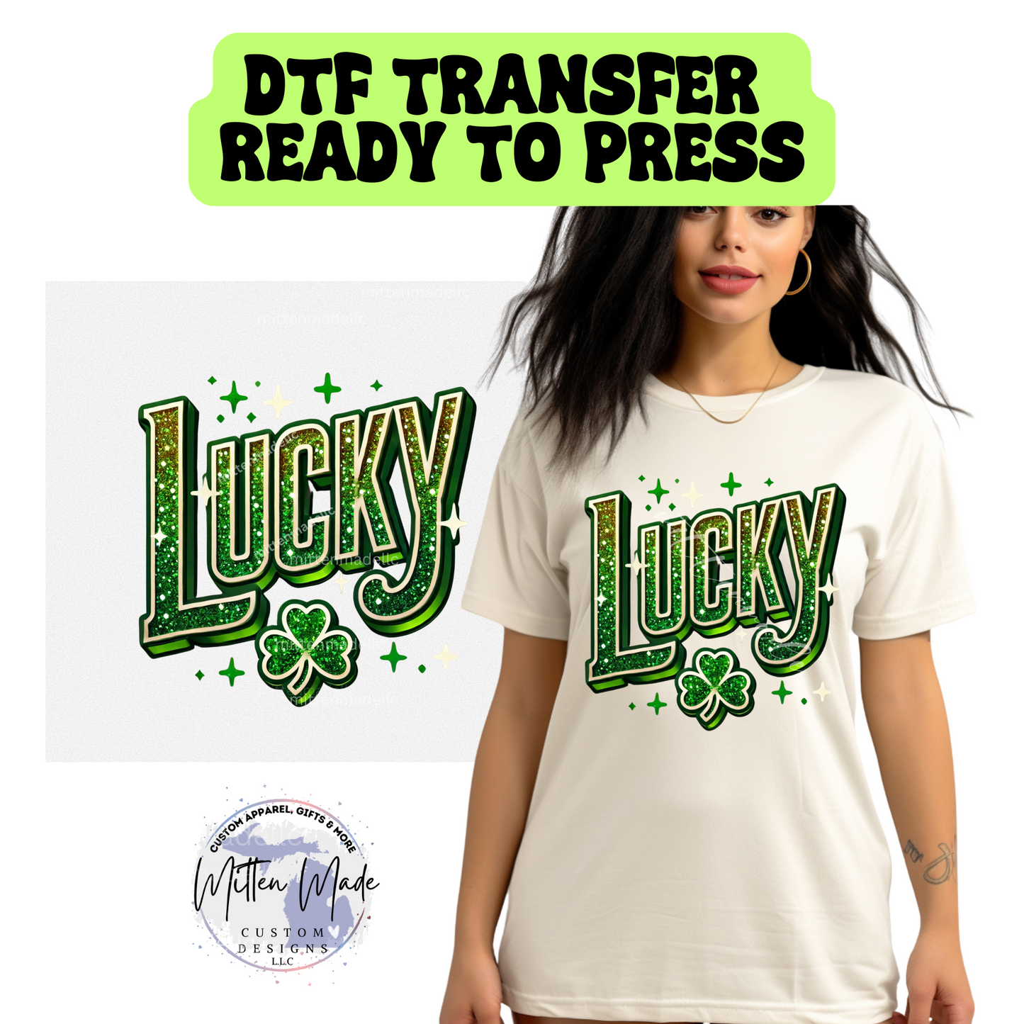 Lucky Sparkles DTF Transfer