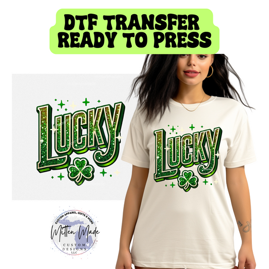 Lucky Sparkles DTF Transfer